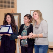 Erika Casula premiata da Manola Fabrizzi e Chiara Rossi, assessore alla cultura
